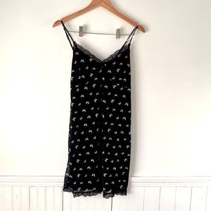 Wild Fable Women's Black Slip Dress Sundress butterfly Casual Dress large Target